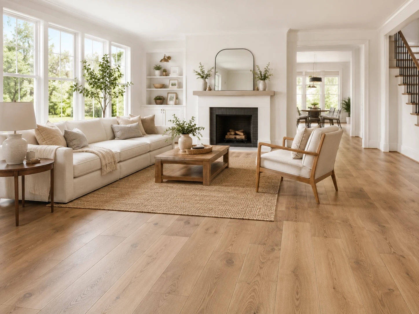 Warm renovated living room